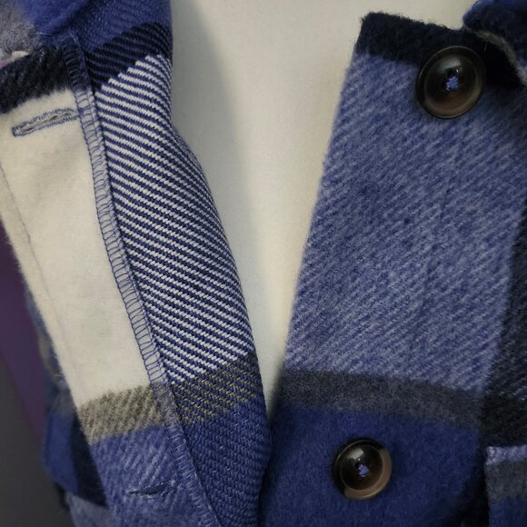 George Plus Blue Plaid Shacket (Plus Size) - Picture 7 of 12